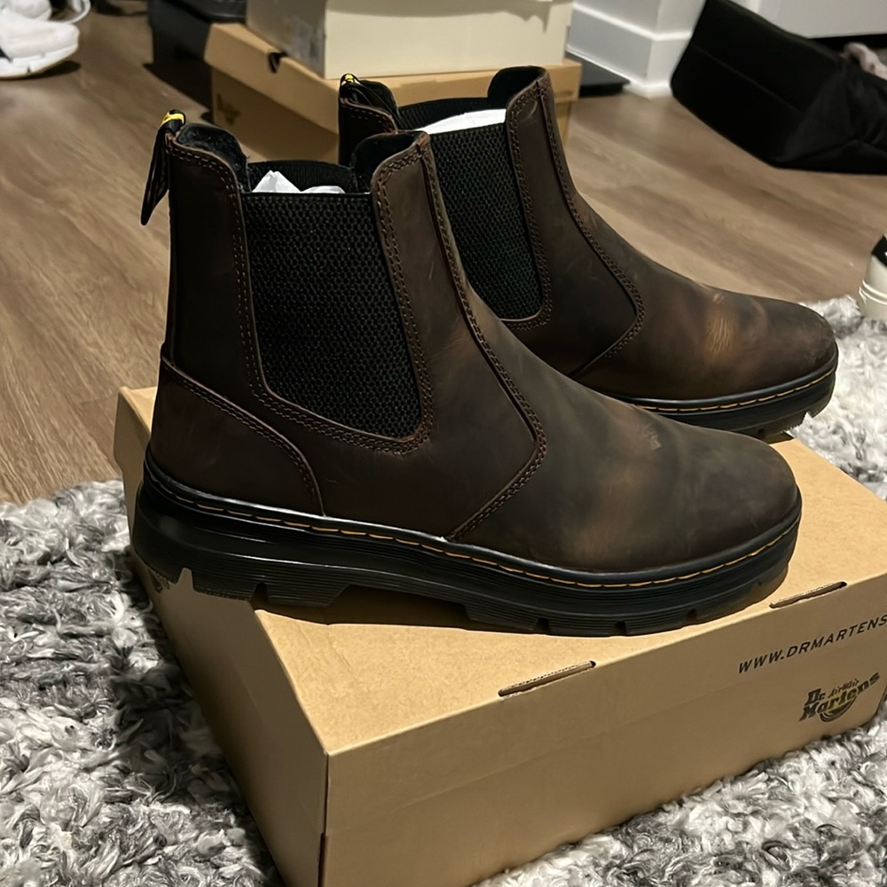 Dark brown Dr. Martens Embury boot